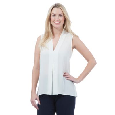 The Collection Ivory sleeveless v neck top